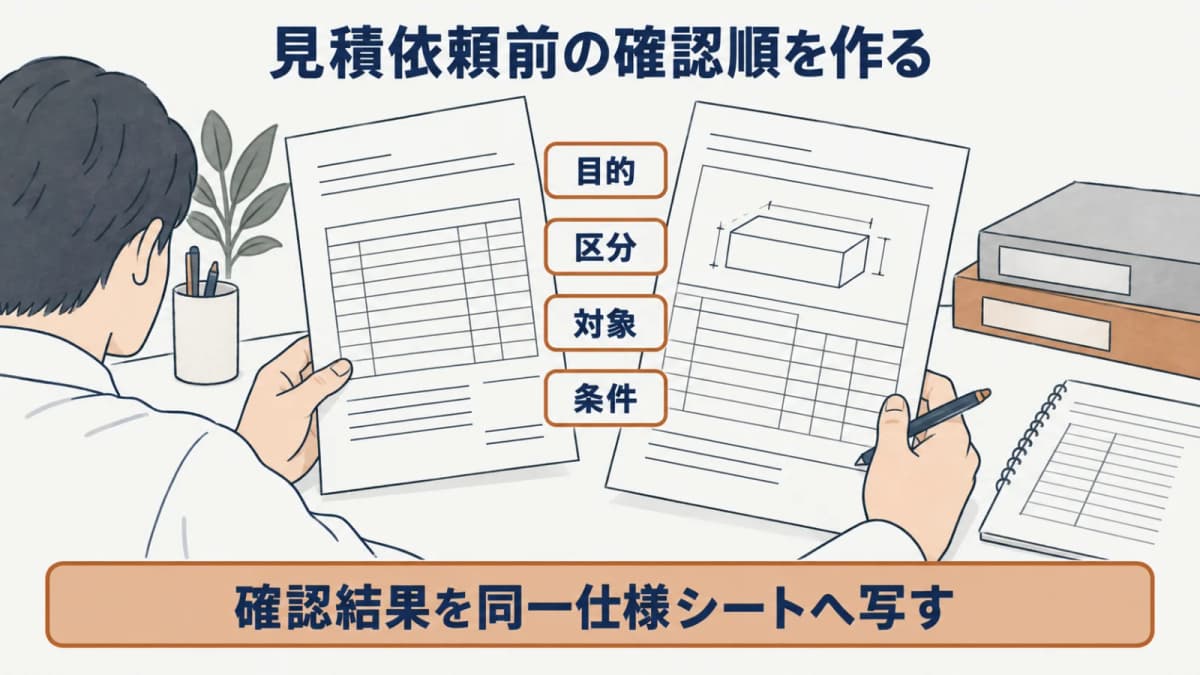 リスト確認から同一仕様シートへの記録までを順に示す図